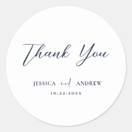 Adesivo Casamento Simples Azul e Branco do Marinho Elegant