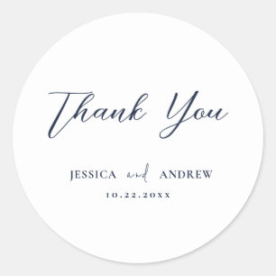 Adesivo Casamento Simples Azul e Branco do Marinho Elegant