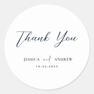 Adesivo Casamento Simples Azul e Branco do Marinho Elegant