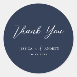 Adesivo Casamento Simples Azul e Branco do Marinho Elegant