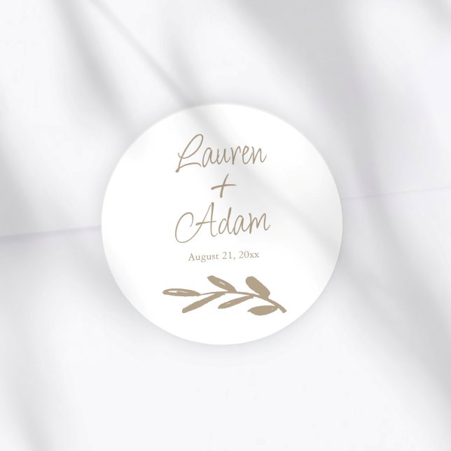 Adesivo Casamento Simples com Letra Dourada (Criador carregado)