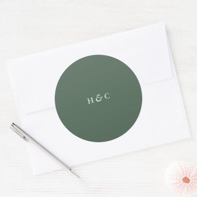 Adesivo Casamento Simples da Planície de Sage em Verde Mod (Envelope)
