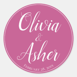 Adesivo Casamento Simples De Aquarela Amaranth Thistle Flo