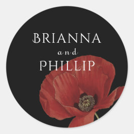 Adesivo Casamento Simples De Molho Vermelho Com Aquarela