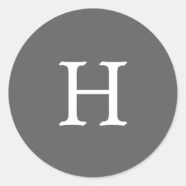 Adesivo Casamento Simples de Monograma de Cinzas