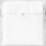 Adesivo Casamento simples de monograma Dourado<br><div class="desc">Dourado Sticker. Monograma.</div>