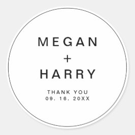 Adesivo Casamento Simples de Monograma Elegante