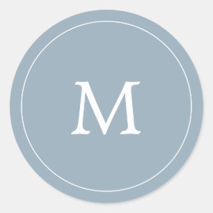 Adesivo Casamento simples de monograma, minimalista e cinz