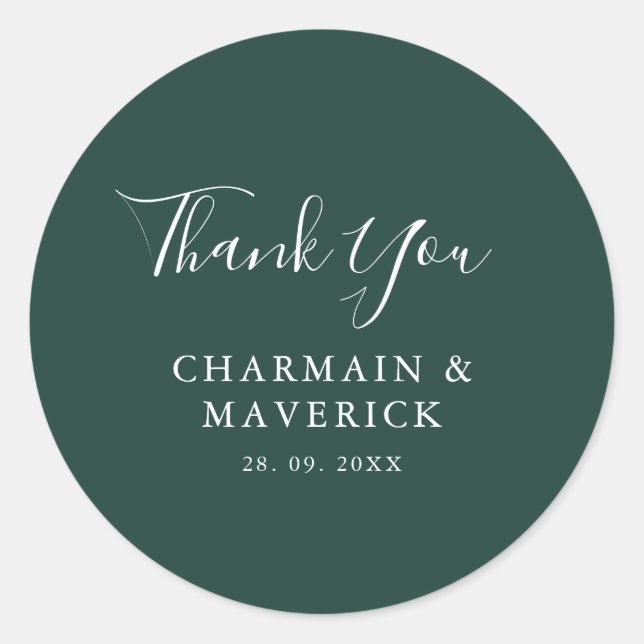 Adesivo Casamento Simples de Texto Branco (Frente)