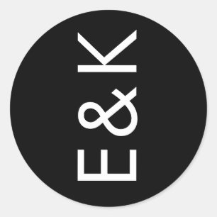 Adesivo Casamento Simples do Grande Monograma Ultra Modern