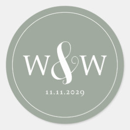 Adesivo Casamento Simples Elegante Moderno Monograma