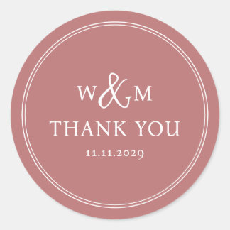 Adesivo Casamento Simples Elegante Moderno Monograma