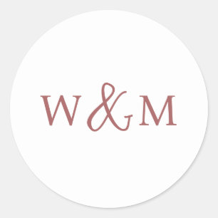 Adesivo Casamento Simples Elegante Moderno Monograma