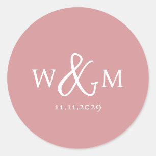 Adesivo Casamento Simples Elegante Moderno Monograma