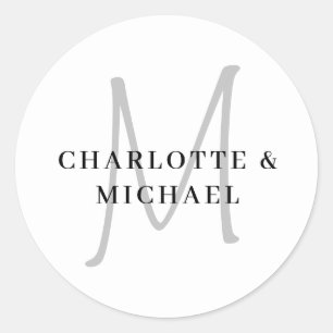 Adesivo Casamento simples, elegante, monograma