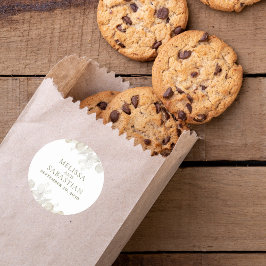 Adesivo Casamento Simples Elegante Sage Verde Greenerescên