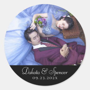 Adesivo Casamento Simples   Foto Clássica de Obrigado Mode
