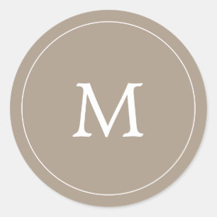 Adesivo casamento simples minimalista do monograma do