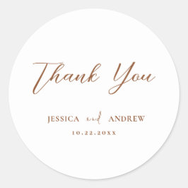 Adesivo Casamento Simples Minimalista Terra Cotta & White