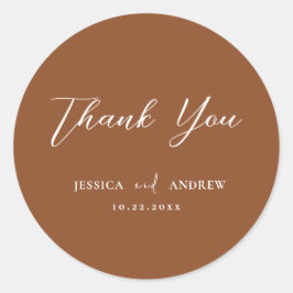 Adesivo Casamento Simples Minimalista Terra Cotta & White