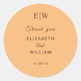 Adesivo Casamento Simples por Monograma Elegante