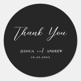 Adesivo Casamento Simples Preto e Branco Minimalista