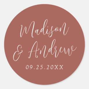 Adesivo Casamento Simples Rústico Personalizado