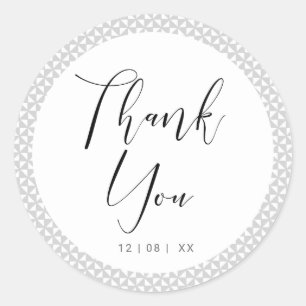 Adesivo Casamento Simplesmente Minimalista Obrigado Black