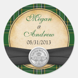 Adesivo Casamento Sortudo de Tartan Celtic Claddagh