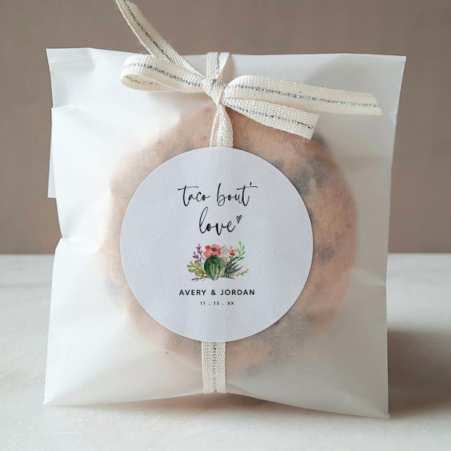 Adesivo Casamento Suculento Do Cactus Moderno Taco Sobre A (Criador carregado)