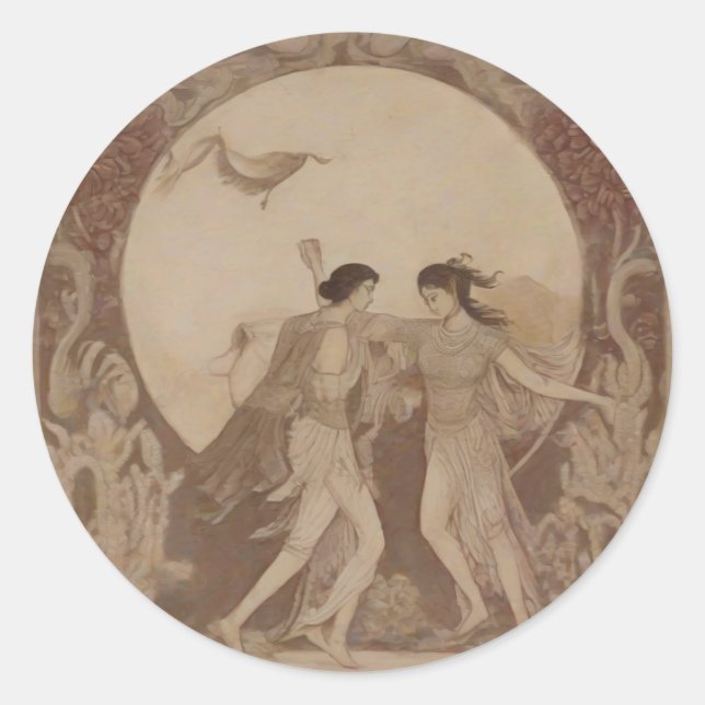 Adesivo Casamento Sumério na Lua de Outono (Frente)