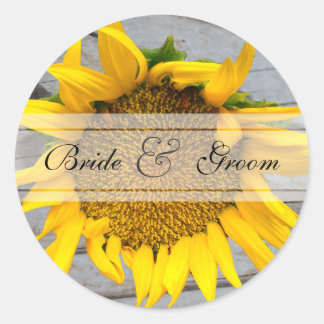 Adesivo casamento Sunflower Barnwood