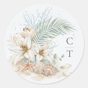 Adesivo Casamento Tropical Boho na Praia