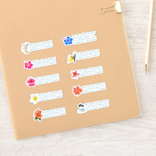 Adesivo Casamento tropical de endereço de correspondência 