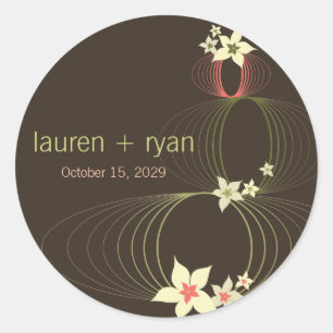 Adesivo Casamento Tropical de Flor Rosa Ikebana Frangipani