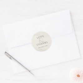Adesivo Casamento Tropical Leaf Beach Obrigado