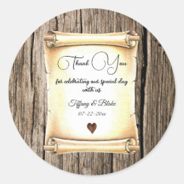 Adesivo Casamento Único de Caneta de Rolagem e Folha