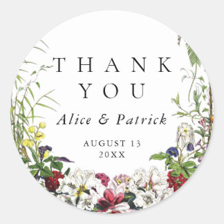 Adesivo Casamento Verde Botânico Moderno Elegante