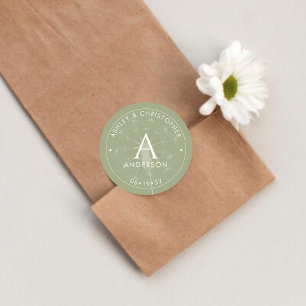 Adesivo Casamento Verde da Elegante Modern Sage