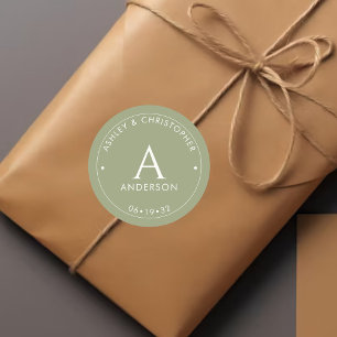 Adesivo Casamento Verde da Elegante Modern Sage