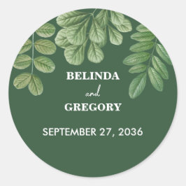 Adesivo Casamento Verde de Emerald Verde Moderno em Waterc