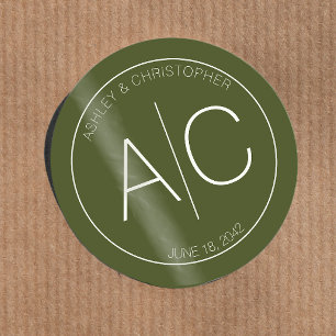 Adesivo Casamento Verde de Moisés Moderno Minimalista
