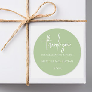 Adesivo Casamento Verde de Sage Minimalista