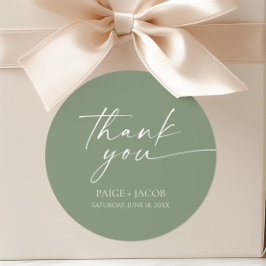 Adesivo Casamento Verde de Sage Moderno Minimalista