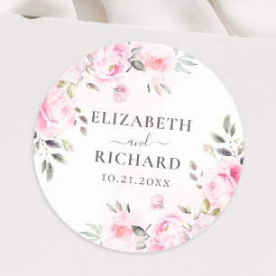 Adesivo Casamento Verde Floral Cor de Água Rosa Esbranqui