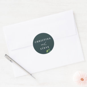 Adesivo Casamento Verde Minimalista e Chic