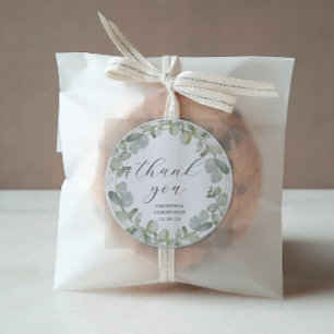 Adesivo Casamento Verde Russo Eucalyptus Obrigado A Favor