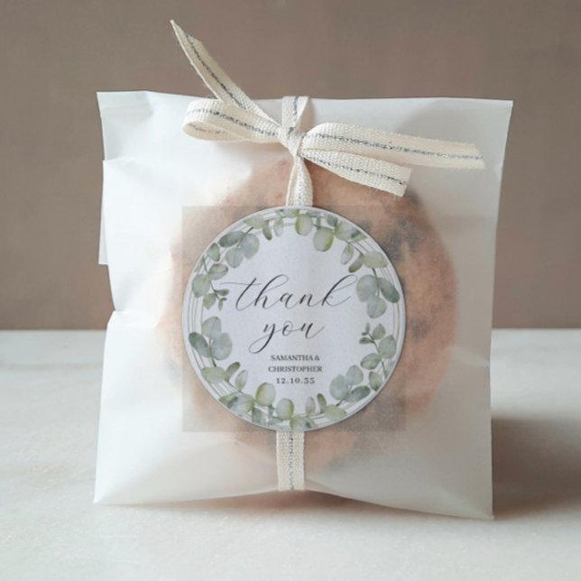 Adesivo Casamento Verde Russo Eucalyptus Obrigado A Favor (Criador carregado)