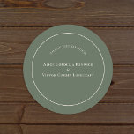 Adesivo Casamento Verde Simples Boho Arch Sage Obrigado<br><div class="desc">Este Simples Casamento Verde de Arch Boho Obrigado O design Clássico De Paleta Redonda Apresenta uma sofisticada paleta de marfim neutro emparelhada com lindíssimas opções de mistura e combinação de terra ferrugem, verde-sábio e ameixa. A elegância subestimada da simples tipografia e arcos gentis cria uma estética calorosa e polida com...</div>