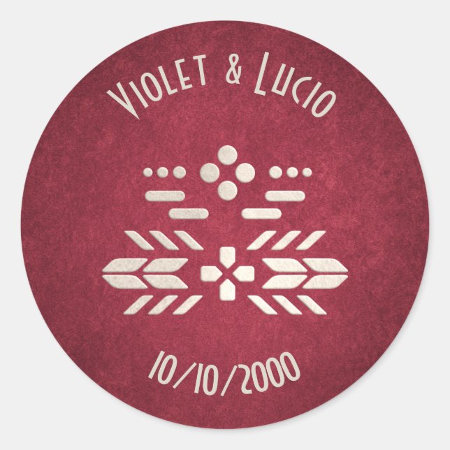 Adesivo Casamento Vermelho do Geek do Jogo de Vídeo (Frente)